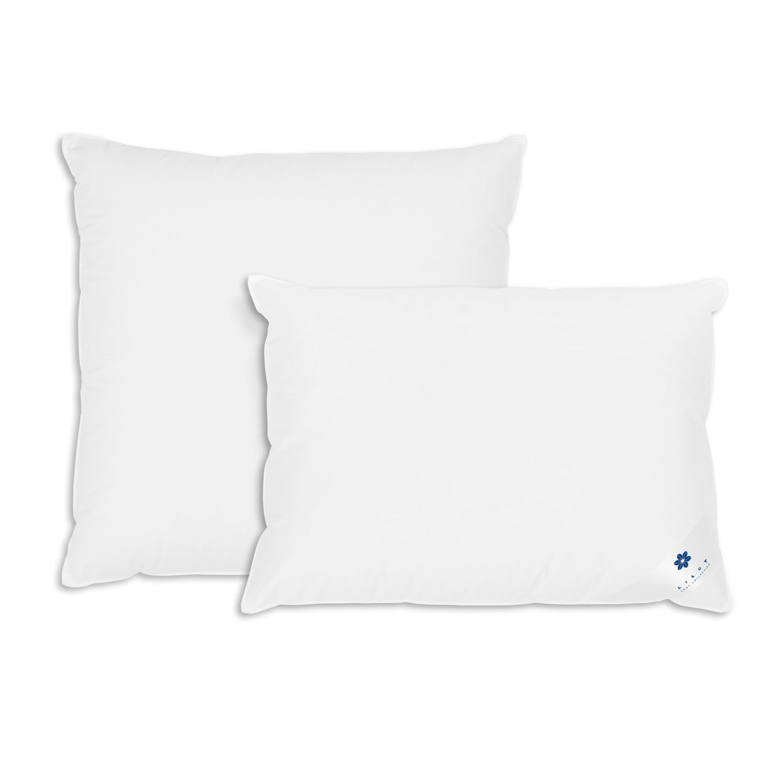 Two luxurious Aurora Lilot pillows on elegant white background.